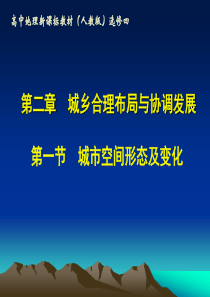 地理选修4第二章第一节《城市空间形态及变化》-新人教