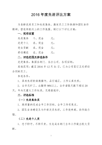 先进评比方案