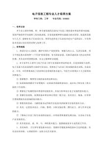 电子信息工程专业本科人才培养方案