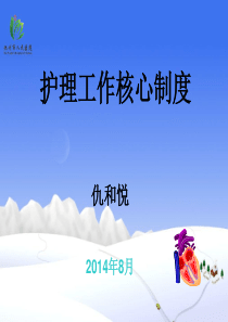 2014年护理核心制度