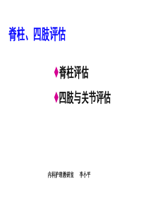 脊柱四肢评估