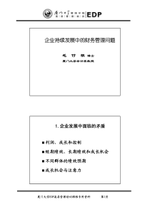 旧1、毛付根-企业可持续发展财务管理观