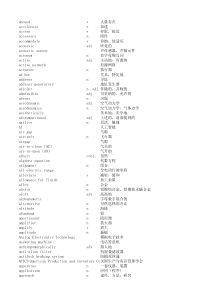 电气自动化专业英语复习单词汇总