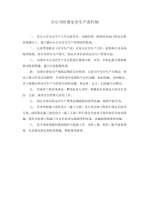 分公司经理安全生产责任制