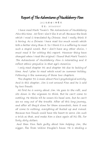 Report-of-The-Adventures-of-Huckleberry-Finn