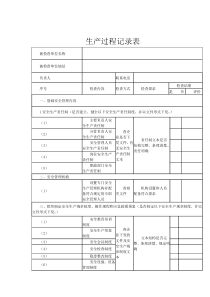 生产过程记录表
