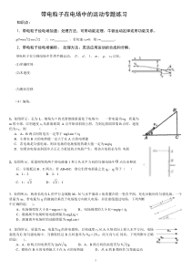 带电粒子在电场中的运动练习题1