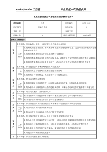 某城市建筑发展公司战略投资部经理职务说明书