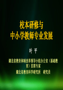 校本研修与教师发展(2_小时XXXX-06-25武汉)