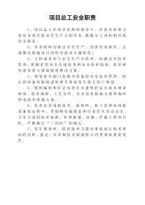 7、项目总工安全职责