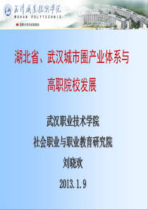 武汉城市圈产业体系布局与高职院校发展