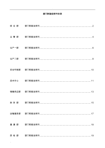 公司各部门职能说明书