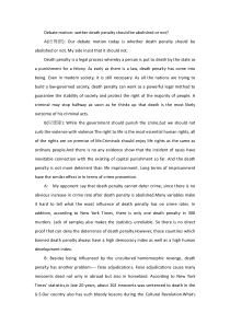 应不应该废除死刑-英语-辩论赛