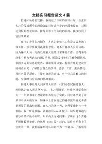 文秘实习报告范文4篇