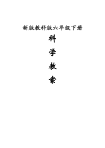 小学科学六年级下册全册