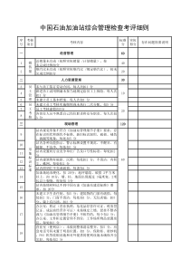 中国石油加油站综合管理检查考评细则(规范版)