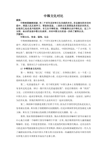 中韩文化对比
