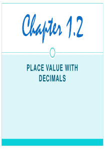 初中全英课程学习-Decimals
