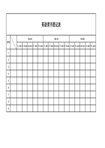 英语背书登记表