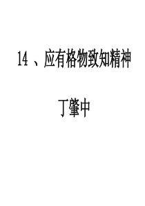 《14-、应有格物致知精神》优秀PPT课件