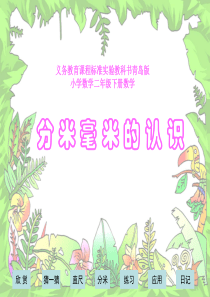 青岛版小学数学二年级下册毫米分米的认识ppt教学课件