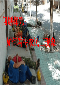 人教版高中地理必修二-第一章：问题研究-如何看待农民工现象