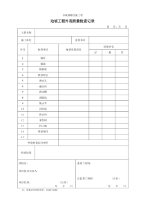 边坡工程外观质量检查记录