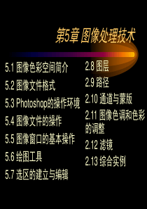 多媒体技术与应用第5章-图像处理技术(6课时)