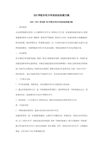 XXX学校乡村少年宫活动实施方案