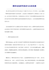 燃料电池研究现状与未来发展
