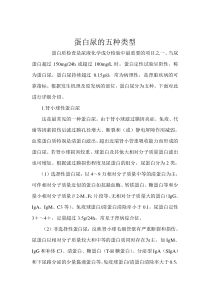 蛋白尿的五种类型