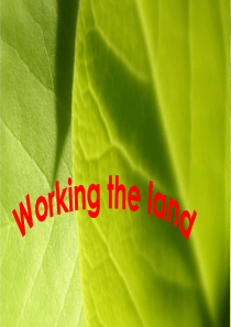 人教版Book4-Unit2-Working-the-land