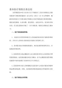 医保工作自查报告