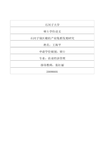 石河子垦区棉纺产业集群发展研究
