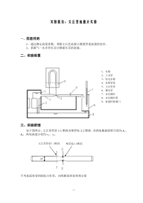 文丘里流量计实验(包括实验数据结果及思考题)