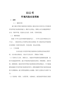 公司环境风险应急预案