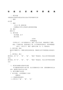 对外汉语教学教案模板