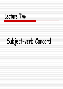 2-3 Subject-verb concord