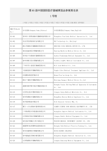 第65届中国国际医疗器械博览会参展商名录