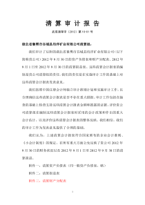 清算审计报告格式