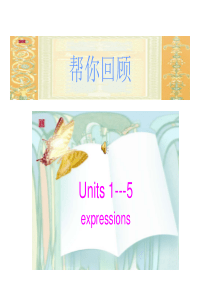 高一英语上册Units1---5 短语复习
