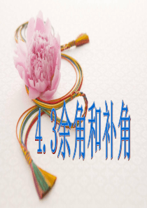 七年级数学课件余角和补角课件ppt