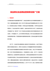 广西化妆品网站营销策划推广方案