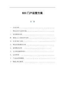 B2C运营方案-规划说明