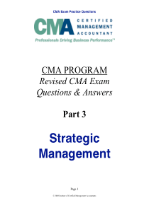高才财经培训-CMA Part3练习及答案(修订)