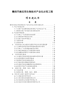 高技术产业化示范工程项目建议书