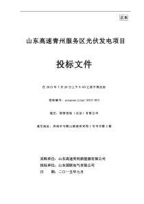 青州服务区光伏电站投标书