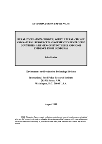 48 Rural Population Growth, Agricultural Change an