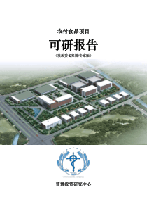 农付食品项目可研报告发改委备案用(专家版)