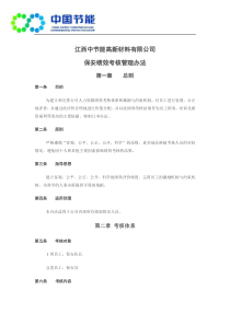 保安绩效考核方案